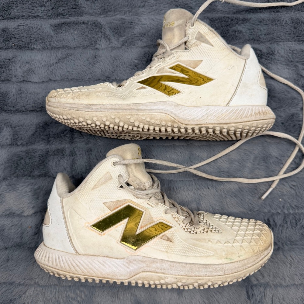 New Balance Shohei Ohtani 1 Turf Trainer White Gold Baseball TSHOWT1 Mens 7.5